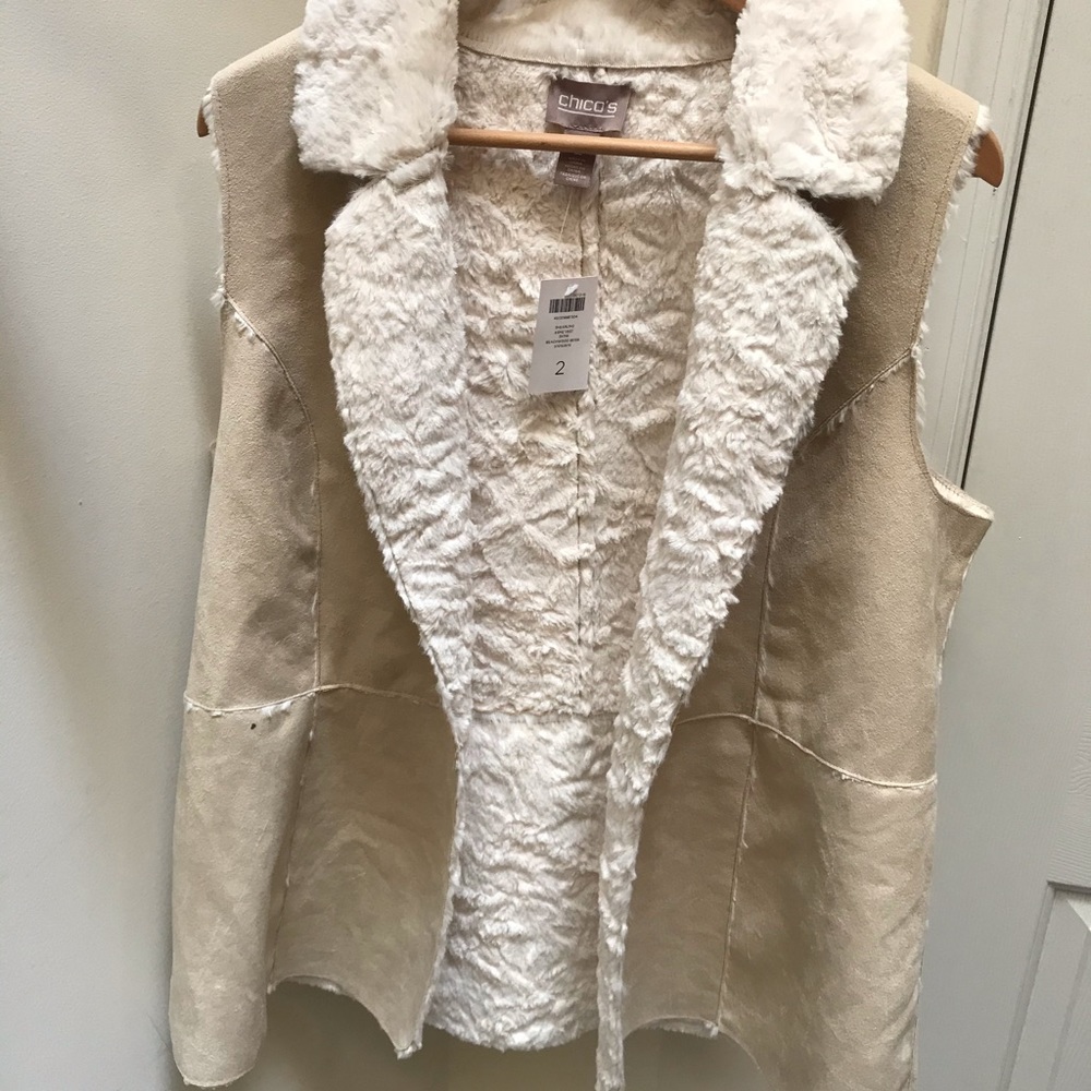 Sherpa Lined Faux Skin Vest